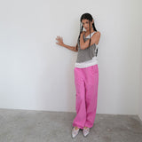 フリーサイズカーゴパンツ / FREE SIZE CARGO PANTS (PINK)