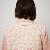 FLORAL PEDDING VEST, CREAM