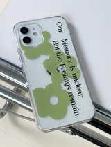 フラワーフォアMグリーンフォーンケース / Flower for M green phone case