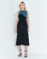 チェーンリンクレイヤードドレス / Chain Link Layered Dress _ Teal