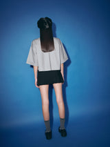 PRIVÉ クロップ半袖シャツWITHメタルロゴ - GREY