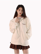 Studio fleece zip up - ivory (6636677628022)