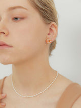 2021 Pantone Doughnut Marbling earring (OR) (6641944756342)