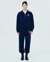 ROMAN TYPO LOGO HALF ZIPUP-NAVY (6680876220534)