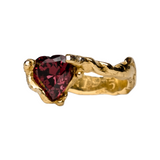 ゴールドプレートシグネチャーハートリング / Gold-Plate Signature Heart Ring (Standard)