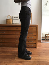 Booming Y2K Pocket Washed Denim Bootcut Pants