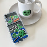 Dino sticker Zflip3 Jellyhard Case (6678723788918)