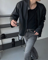 OA Pad Matte Coated Leather Jacket (2 colors)