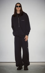  HAIF-ZIP HOODIE (LONG)_NAVY