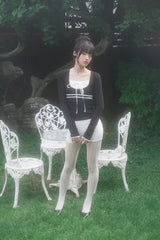 レースリボントップ (BLACK)