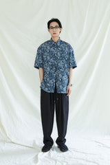コンプレックス 1/2 シャツ / COMPLEX BYZANTINE PAISLEY 1/2 SHIRT NAVY