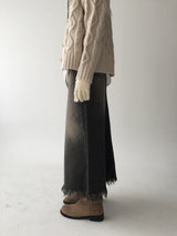 Denim maxi surgical long sk