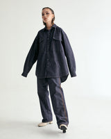 UNISEX DENIM POCKET SHIRT JACKET W - INDIGO BLUE (6636055593078)