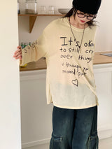 フリーダムレタリングボクシー長袖Tシャツ