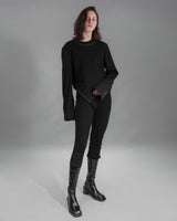 Fabric Mix Mannish Sweatshirt (6676027768950)