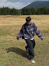 No.0450 P pattern fleece hood JK (3color)