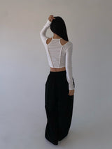 Chewing halter slit tee