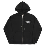 Baseball Logo Flower Smile Hooded Zip-Up