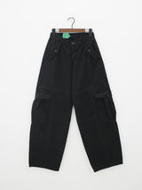 ローライズワイドパンツ/Low-rise black wide pants