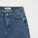 レタリングストレートフィットデニムパンツ