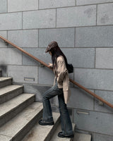 Calm boots cut denim pants