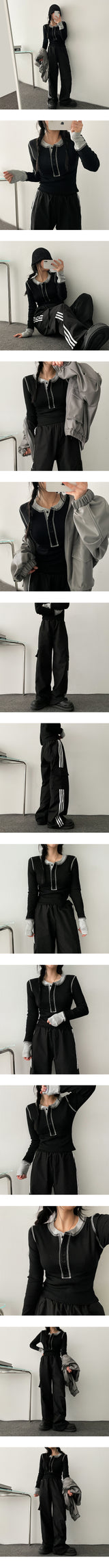 Rossi Three Line Wide Pocket Track Pants