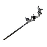 Silver black cubic geometry ornamental hairpin