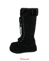 [MADE] Winter Angel Fur Boots (Dark Black)