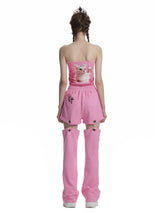カットアウトスウェットパンツ / 0 9 cut out sweatpants - PINK