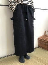 Daily slit cargo bendable long skirt
