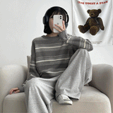 イレギュラーミックスラウンドニットウェア / Irregular Mix Round Knitwear