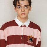GHCラグビーシャツ/GHC RUGBY SHIRT_PINK BURGUNDY