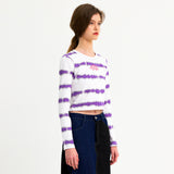 サイロスロングスリーブクロップTシャツ/CIROS LONG SLEEVE CROP TEE (VIOLET)
