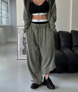 Garment Washing Cut-Out Hood Zip-up