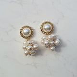 パールブーケピアス - アンティーク ver. / Pearl Bouquet Piercing - Antique ver. (Kep1er Chaehyun Earrings)