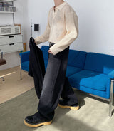 No.9330 C black wide denim PT (6677589590134)
