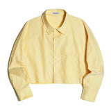 DART VOLUME CROP SHIRT (YELLOW) (6543168176246)