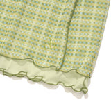 チェリーパターンメッシュミニスカート / CHERRY PATTERN MESH MINI SKIRT [LIME]
