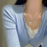 Heart pong bear necklace (6657686863990)