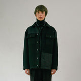 WOOL BLENDED HEAVY SHIRT JACKET (BLACK) (6627482402934)