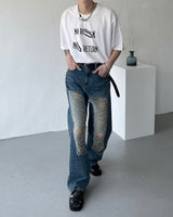 ダメージデニムパンツ/GM - KZ Damage Denim Pants (XS ~ L)