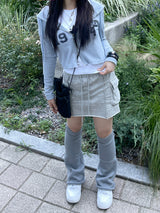 Y2K ワッフル2WAY クロップドフーディジップアップ / Y2K Waffle Two-Way Cropped Hoodie Zip-Up