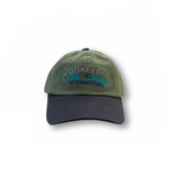 two tone vintage washing ball cap (Khaki/Charcoal)