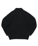 ROUND-COLLAR 7G KNIT CARDIGAN (Black) / ラウンドカラーニットカーディガン