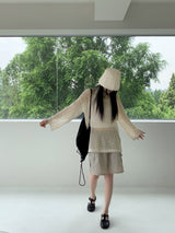 夏星パンチングネット長袖ニット/Pikadi Summer Star Punching Net Long Sleeve Knitwear