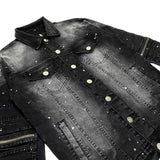 TZ METEOR DENIM JACKET - BLACK (6664239939702)