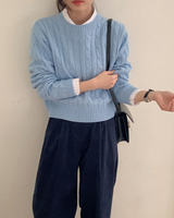 シグネチャーケーブルニット(6color) (6649468944502)