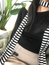ファニーダイアグナルスリムオフショルダーTシャツ