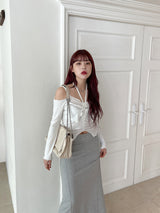 バターキュービックオフショルダーTシャツ/Butter Cubic Off Shoulder T-shirt (3color)