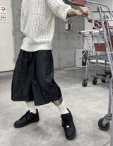 ワイドハーフストリングデニムショートパンツ / No.9607 Z wide half string denim SHORTS